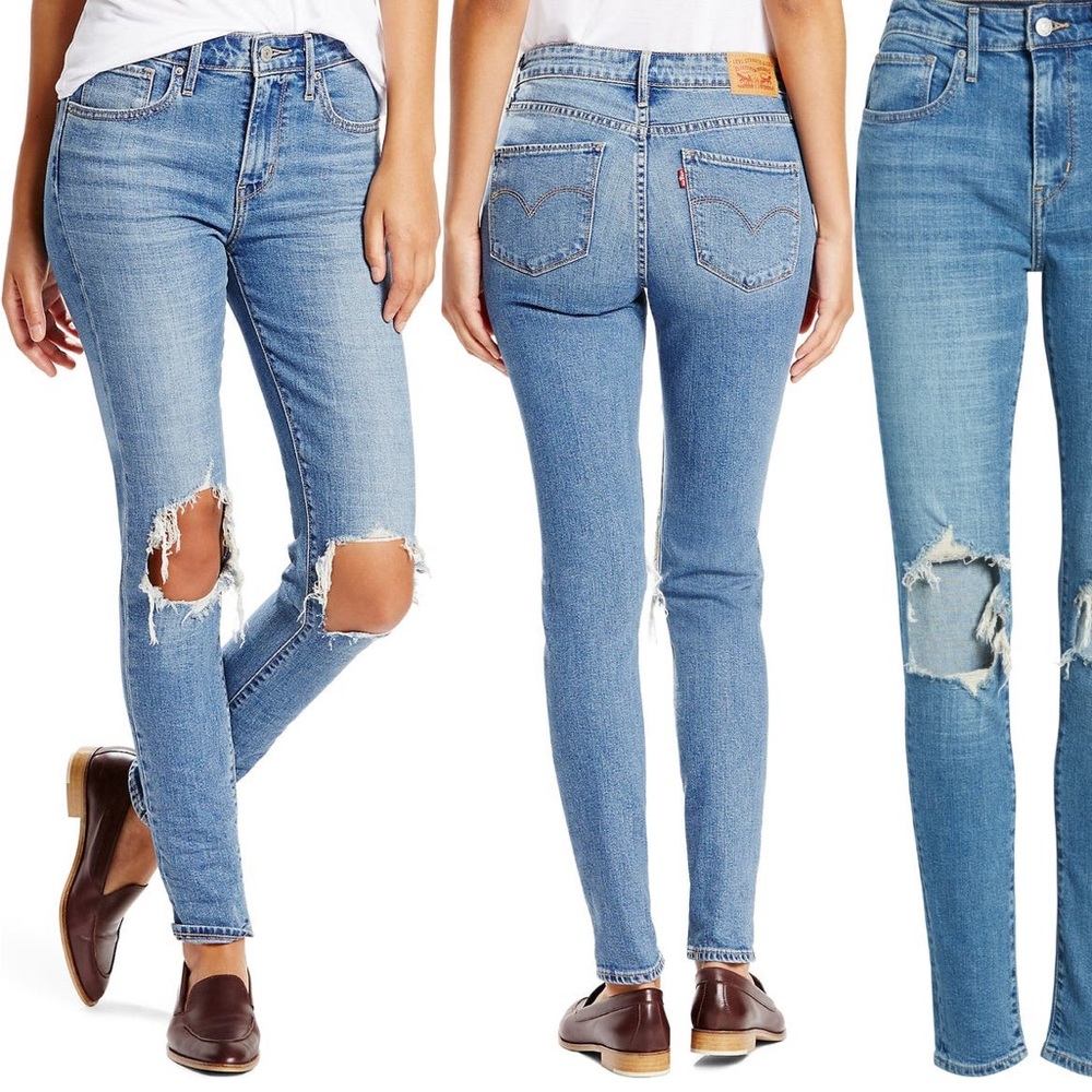 Levi’s 721 Ripped High Waist Skinny Jeans
